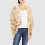 Wholesale women s Lightweight Flower Mix Print Kimono One fits most Polyester