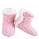 Wholesale women s Assorted Pack Cable Knit Sherpa Slipper Booties pack o Cable k