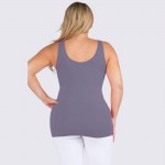 Wholesale lady s Plus V U Neckline Reversible Seamless Tank Shoulder Straps Back