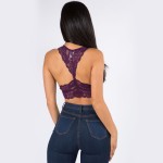 Wholesale women s Padded Lace Bralette pack Padded Floral Lace Racerback Back Br