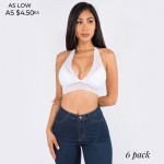 Wholesale women s Padded Lace Racerback Bralette pack Padded Floral Lace Racerba