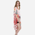 Wholesale women s Lightweight Floral Sheer Kimono One fits most L Viscose Cotton