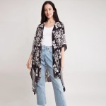 Wholesale women s Lightweight Vintage Floral Paisley Print Kimono One fits most