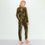 Wholesale women s Velvet Loungewear Set Pocket MATCHING SET Elastic Drawstring W