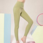 Wholesale women s Active Rise Athletic Leggings Side Pockets pack Rise Waistband