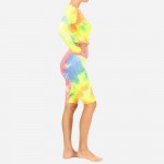 Wholesale tie Dye Activewear Matching Set Slimming Textured Anti Cellulite Pack