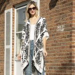 Wholesale lightweight Patterned Kimono Pom Pom Accents One Fits Most Viscose