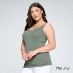 Women's Plus Size Seamless Reversible V-Neck Tank Top

- Wide shoulder straps
- V-neckline
- Back scoop neck
- Fitted silhouette
- Seamless design
- Buttery soft fabrication with stretch
- Longline hem


- One Size Fits Most 16-22
- 92% Nylon, 8% Spandex