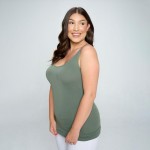 Lady's Plus Size V or U Neckline Reversible Seamless Tank

- Wide Shoulder Straps
- Back Scoop Neck
- Fitted Silhouette
- Seamless Design
- Buttery Soft Fabrication With Stretch
- Pull On/Off
- Longline Hem
- One Size
- 92% Nylon 8% Spandex