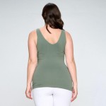 Wholesale women s Plus Seamless Reversible V Neck Tank Top shoulder straps V nec