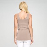 Wholesale women s Seamless Reversible V Neck Tank Top shoulder straps V neckline