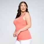 Wholesale lady s Plus V U Neckline Reversible Seamless Tank Shoulder Straps Back