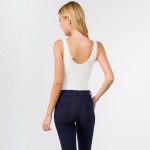 Wholesale seamless V neck Bodysuit Asymmetrical Neckline Thong Fit Remains Invis