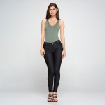 Wholesale seamless V neck Bodysuit Asymmetrical Neckline Thong Fit Remains Invis
