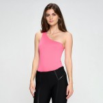 Wholesale seamless One Shoulder Bodysuit Asymmetrical Neckline Thong Fit Remains