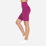 Wholesale women s Active Rise Biker Shorts Mesh Detail Pack Spandex Compression