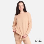 Wholesale comfy Luxe Women s Long Sleeve Lounge Top L XL Soft comfortable fabric