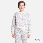Wholesale comfyLUXE Leopard Print Long Sleeve Lounge Top S M Soft comfortable fa