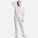 Wholesale comfyLUXE Leopard Print Long Sleeve Lounge Top S M Soft comfortable fa