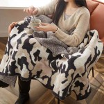 Wholesale super Soft Jacquard Camouflage Comfy Luxe Knit Blanket Softest Throw B