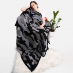Wholesale super Soft Jacquard Camouflage Comfy Luxe Knit Blanket Softest Throw B