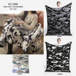 Wholesale super Soft Jacquard Camouflage Comfy Luxe Knit Blanket Softest Throw B