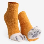 Wholesale comfy Luxe Fuzzy Knit Paw Print Socks Assorted Pack Pairs Socks Per Pa