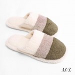 Wholesale comfy Luxe Striped Slide Slippers US Women s Polyester Rubber Sole