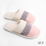 Wholesale comfy Luxe Striped Slide Slippers US Women s Polyester Rubber Sole