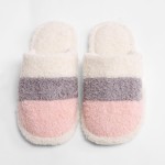 Wholesale comfy Luxe Striped Slide Slippers US Women s Polyester Rubber Sole