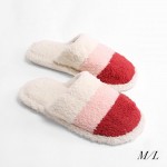 Wholesale comfy Luxe Striped Slide Slippers US Women s Polyester Rubber Sole