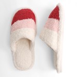 Wholesale comfy Luxe Striped Slide Slippers US Women s Polyester Rubber Sole