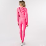 Wholesale honey Comb Tik Tok Activewear Set Including Cropped Hoodie Brazilian B