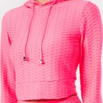 Wholesale honey Comb Tik Tok Activewear Set Including Cropped Hoodie Brazilian B