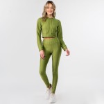 Wholesale honey Comb Tik Tok Activewear Set Including Cropped Hoodie Brazilian B