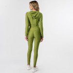 Wholesale honey Comb Tik Tok Activewear Set Including Cropped Hoodie Brazilian B