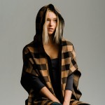 Wholesale plaid Print Ruana Hood One Fits Most Viscose Polyester
