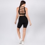 Wholesale buttery Soft Biker Short Side Pocket Pack o Flattening elasticized wai
