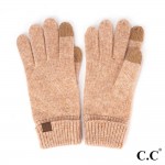 Wholesale c C G P Solid Knit Smart Touch Gloves Acrylic Nylon Polyester One Fits