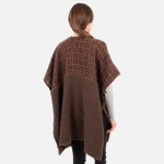 Wholesale women s Plaid Kimono Sherpa Details One Fits Most Polyester