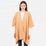 Wholesale solid colored sherpa kimono One fits most Polyester
