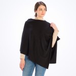 Wholesale women s Solid Color Knit Poncho One Fits Most Acrylic Cashmere Nylon