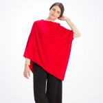 Wholesale women s Solid Color Knit Poncho One Fits Most Acrylic Cashmere Nylon