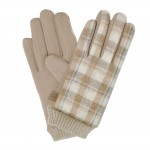 Wholesale do Everything Love Knit plaid gloves Elastic Wrist Details Touch scree