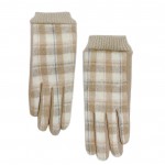 Wholesale do Everything Love Knit plaid gloves Elastic Wrist Details Touch scree