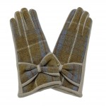 Wholesale do Everything Love Plaid Touch Screen Gloves Bow Touchscreen Compatibl