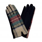 Wholesale plaid Touch Screen Gloves Touchscreen Compatible One Fits Most Polyest