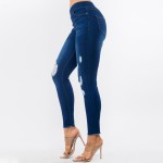 Wholesale women s Classic Distressed Denim Jeggings Pack Elastic Waistband Funct