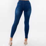Wholesale women s Classic Distressed Denim Jeggings Pack Elastic Waistband Funct