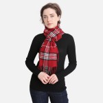 Wholesale italian Designed Plaid Lightweight Scarf Fringe Tassels Raw Hem Edges